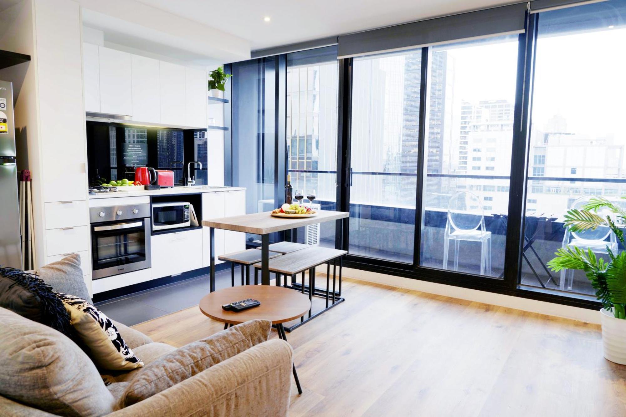 Aura On Flinders Serviced Apartments Melbourne City Exterior foto